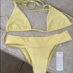 Brand new frankies yellow bikini!!